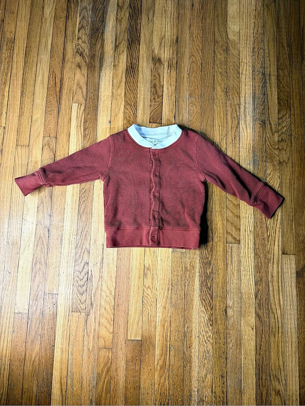 Fin & Vince Size 2/3 Red Button Front Sweater